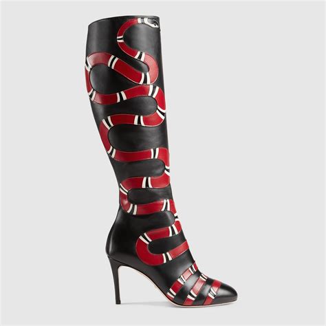 gucci kingsnake boots|Gucci delma snake effect boots.